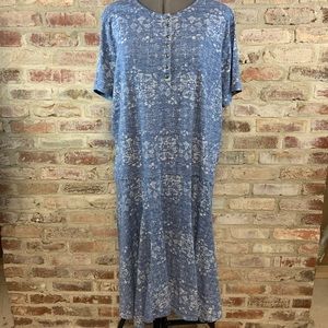 LRL Ralph Lauren jeans company blue cotton dress 2X